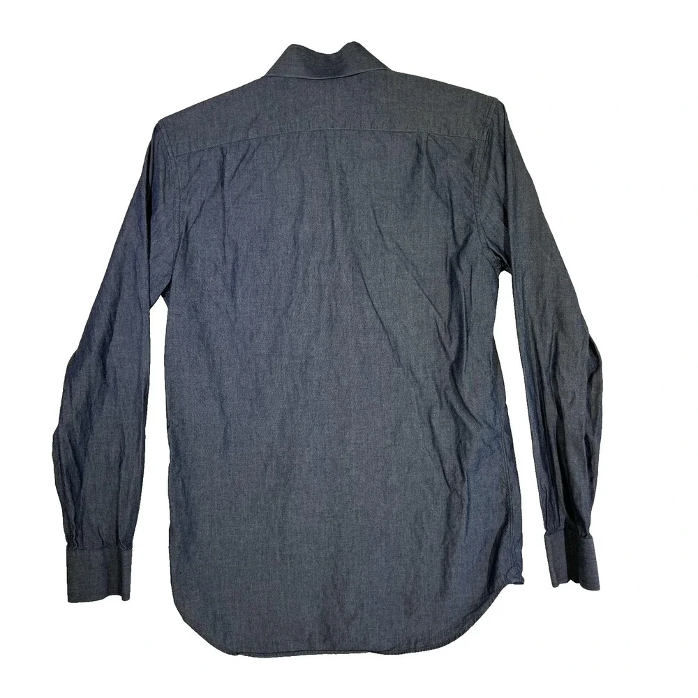 Bonobos Italian Shirting Dress Shirt Mens 15 35 Blue Long Sleeve Standard Fit